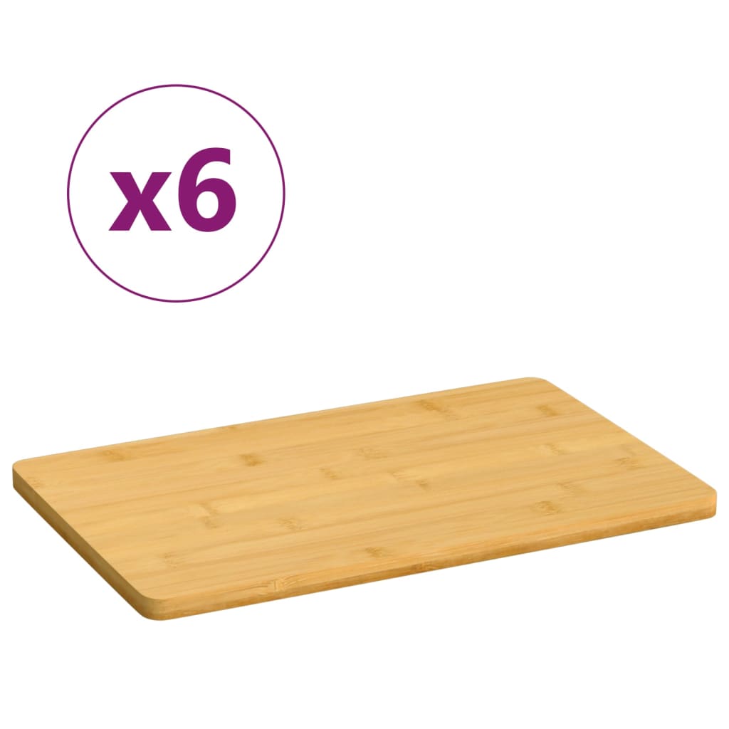 vidaXL Platou pentru mic dejun, 6 buc., 22x14x0,8 cm, bambus