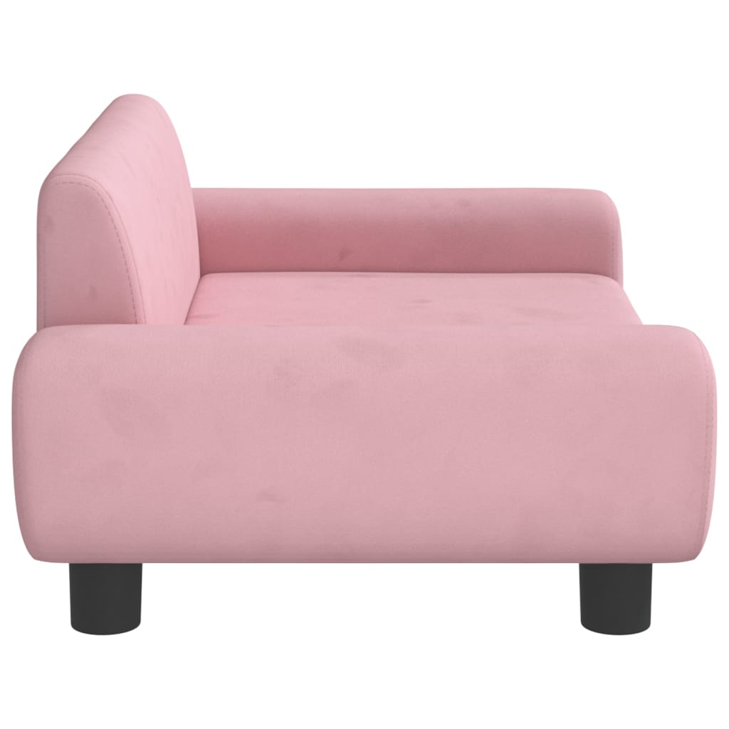 vidaXL Canapea pentru copii, roz, 70x45x33 cm, catifea