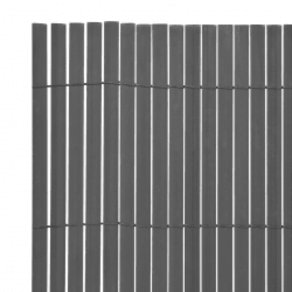 vidaXL Gard pentru grădină cu 2 fețe, gri, 110x500 cm
