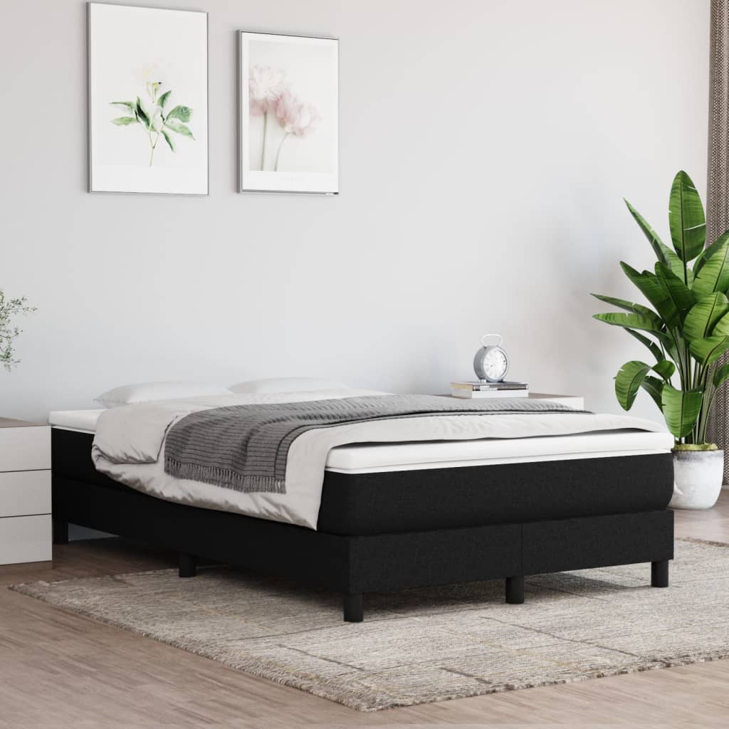 vidaXL Cadru de pat, negru, 120x200 cm, material textil