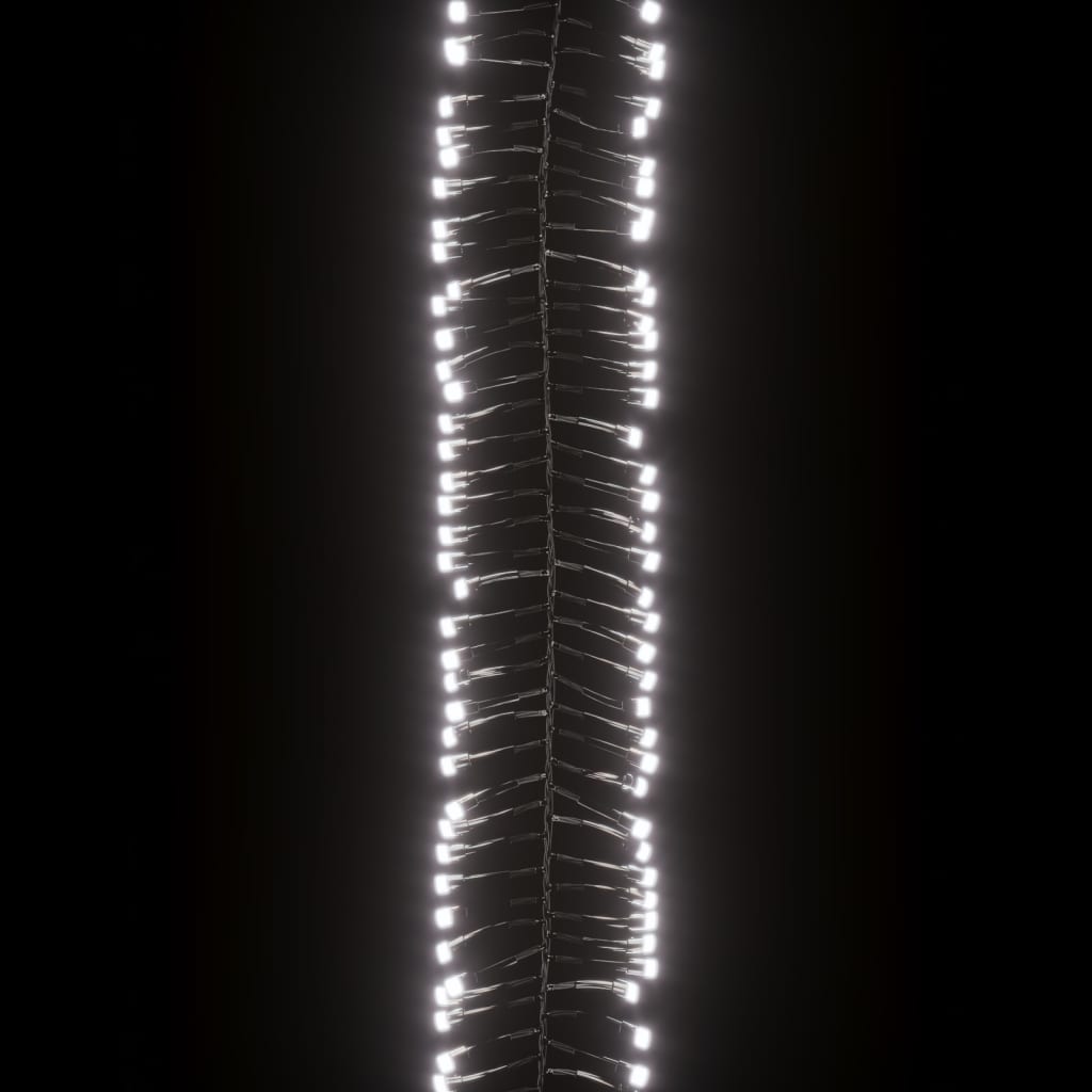 vidaXL Instalație tip cluster cu 1000 LED-uri, alb rece, 11 m, PVC