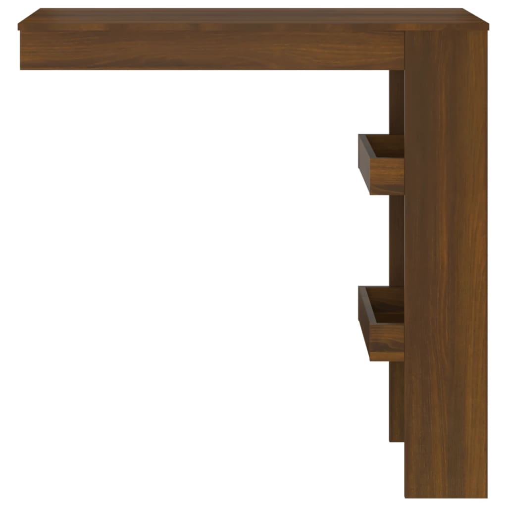 vidaXL Masă bar de perete stejar maro 102x45x103,5 cm lemn compozit