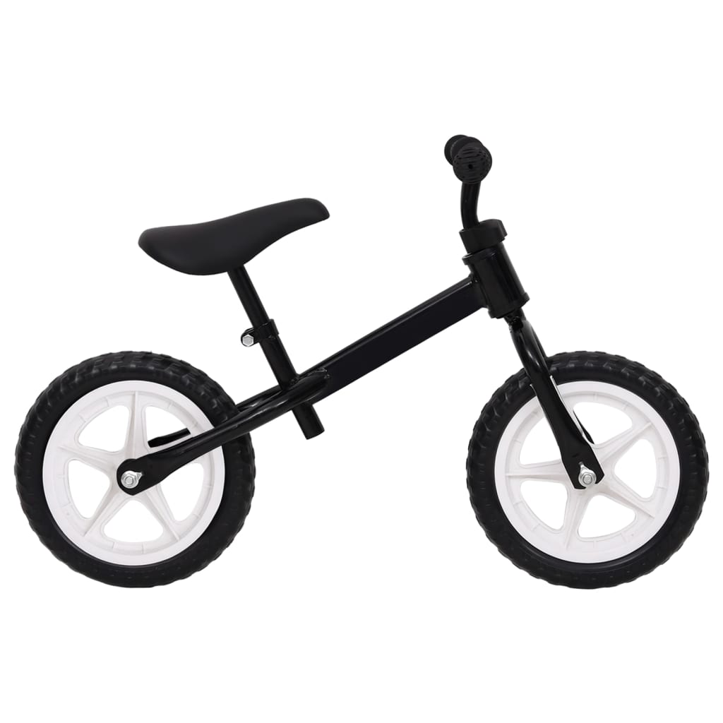 vidaXL Bicicletă pentru echilibru 9,5 inci, cu roți, negru
