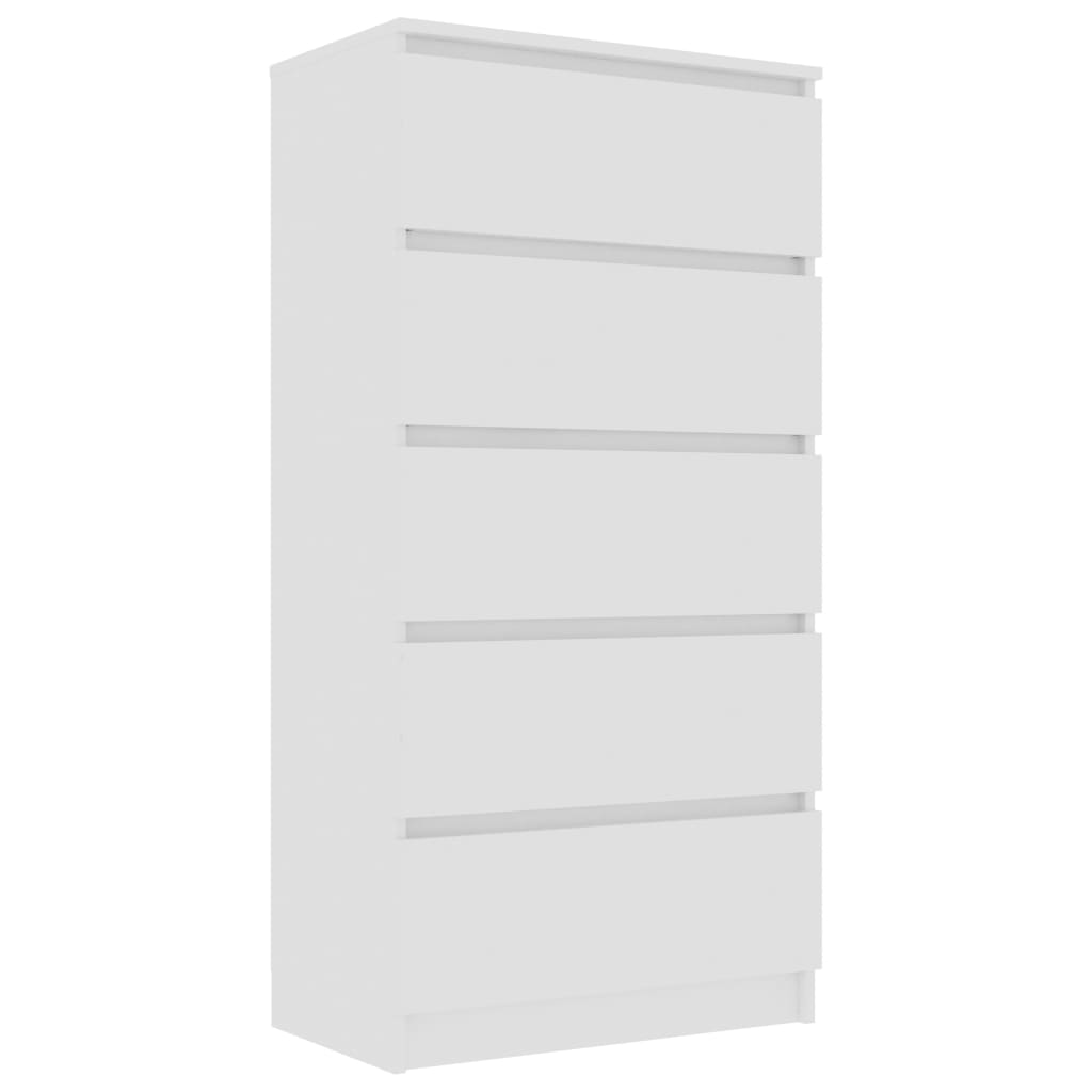 vidaXL Servantă cu sertare, alb, 60 x 35 x 121 cm, PAL