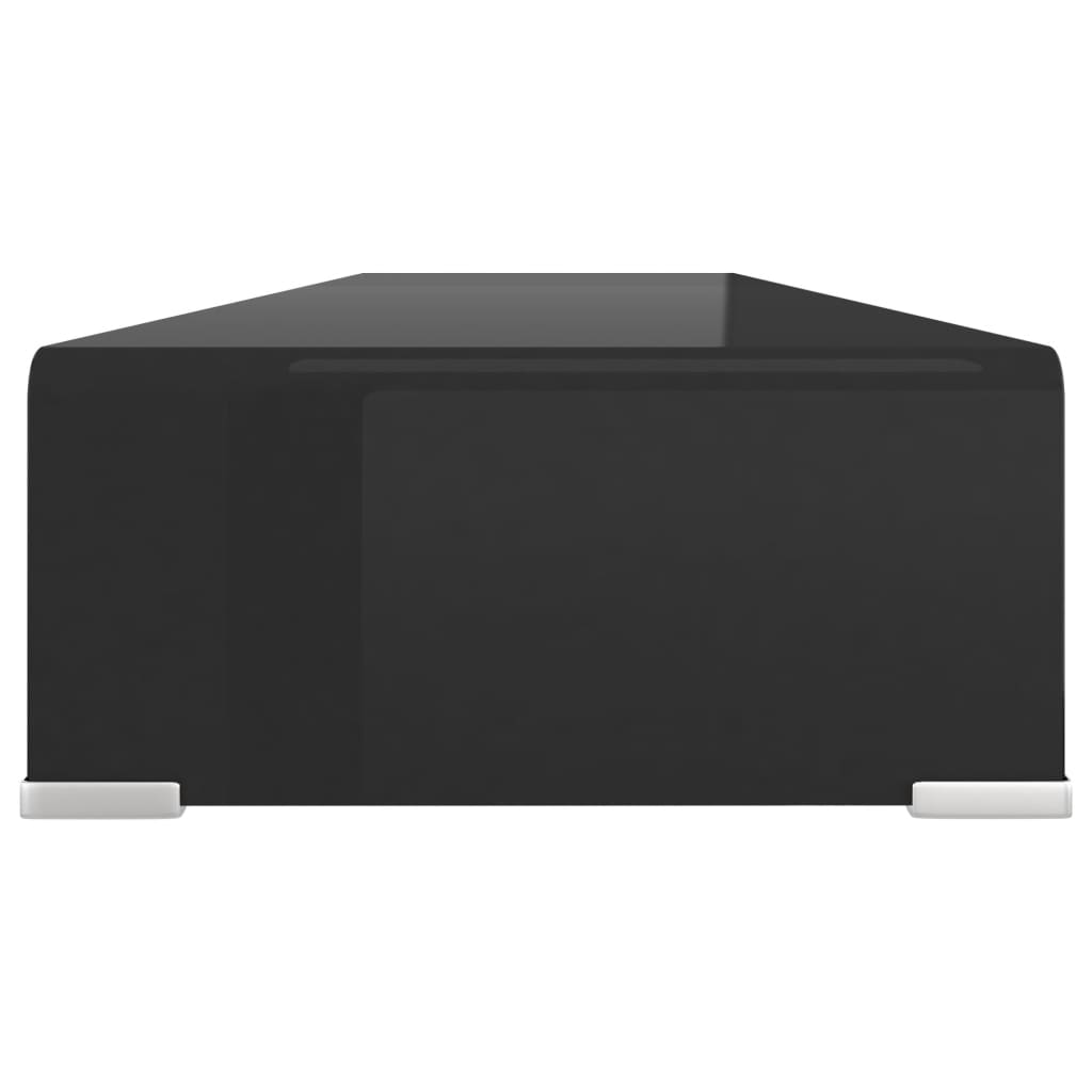 vidaXL Stand TV/Suport monitor, sticlă, 110x30x13 cm, negru