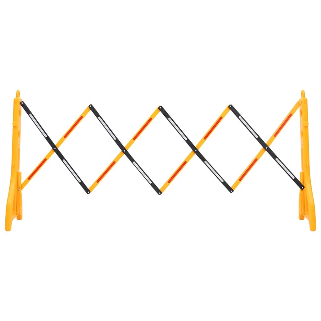 vidaXL Bariera de trafic pliabilă, galben și negru, 250x38x96 cm