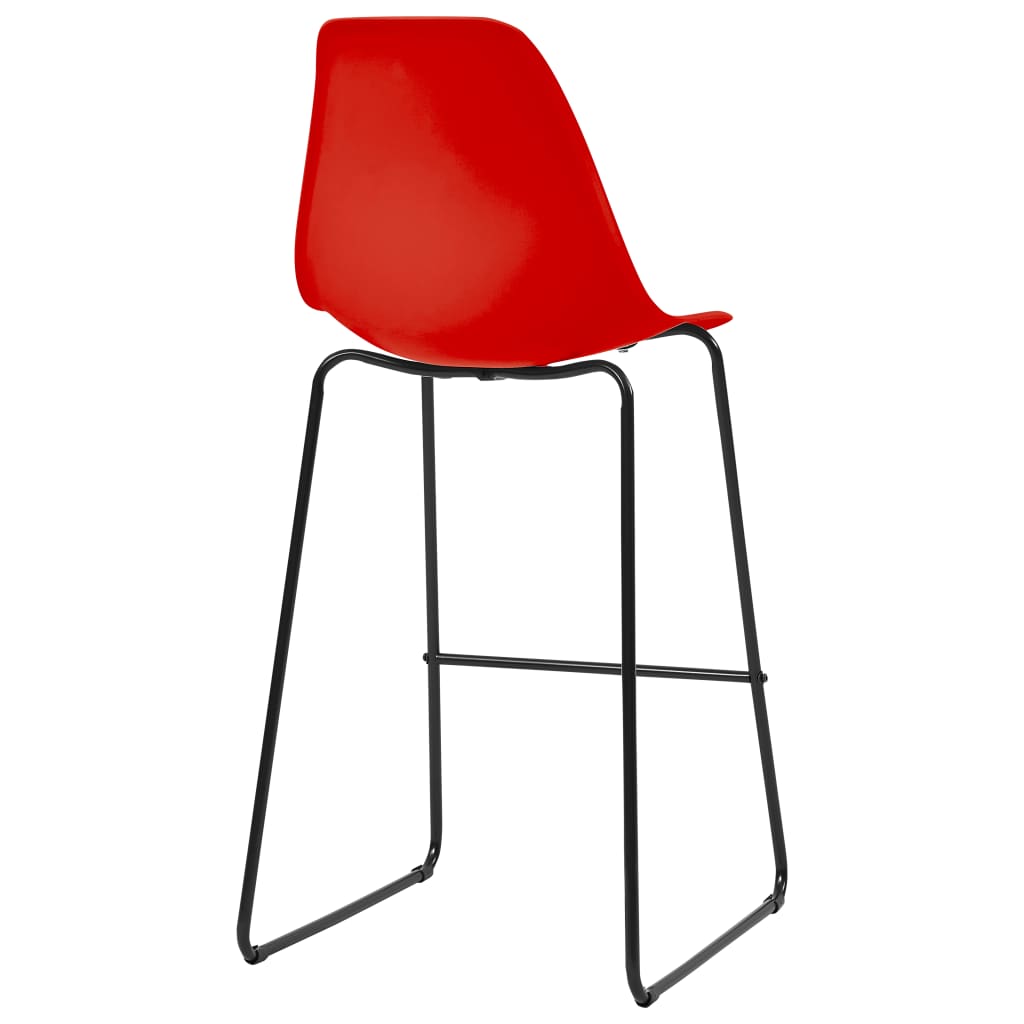 vidaXL Set mobilier de bar, 3 piese, roșu, plastic