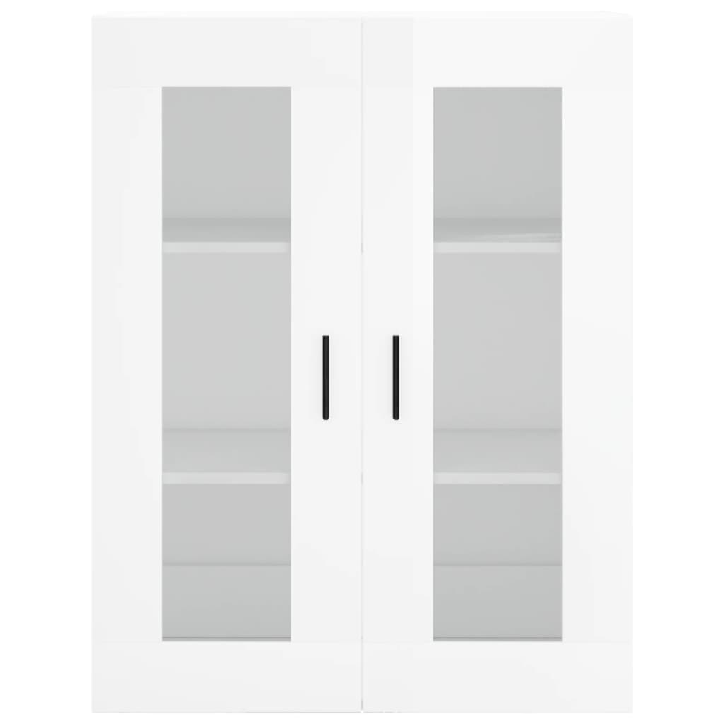 vidaXL Dulap înalt, alb extralucios, 69,5x34x180 cm, lemn compozit