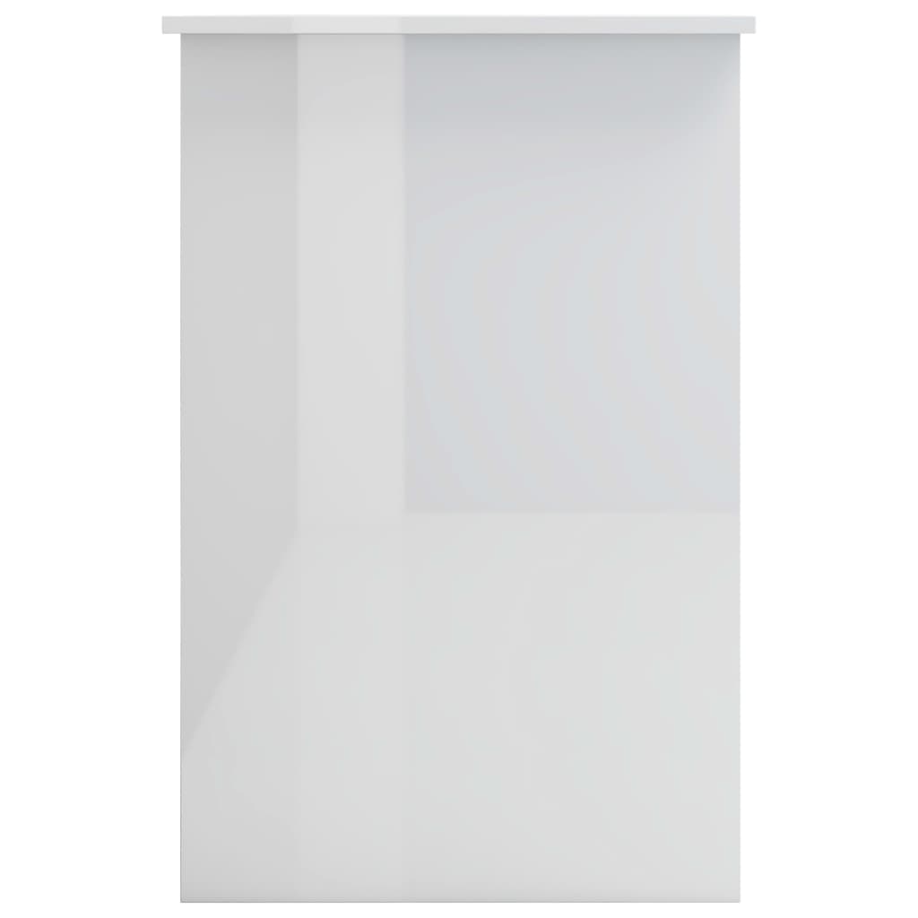 vidaXL Birou, alb lucios, 100 x 50 x 76 cm, PAL