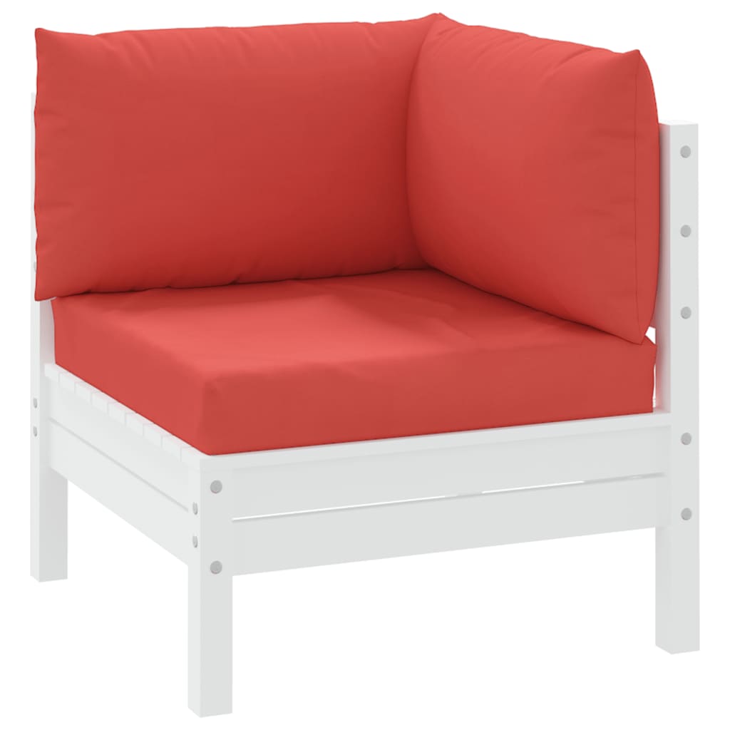 vidaXL Perne pentru canapea din paleți, 3 buc., roșu, material textil