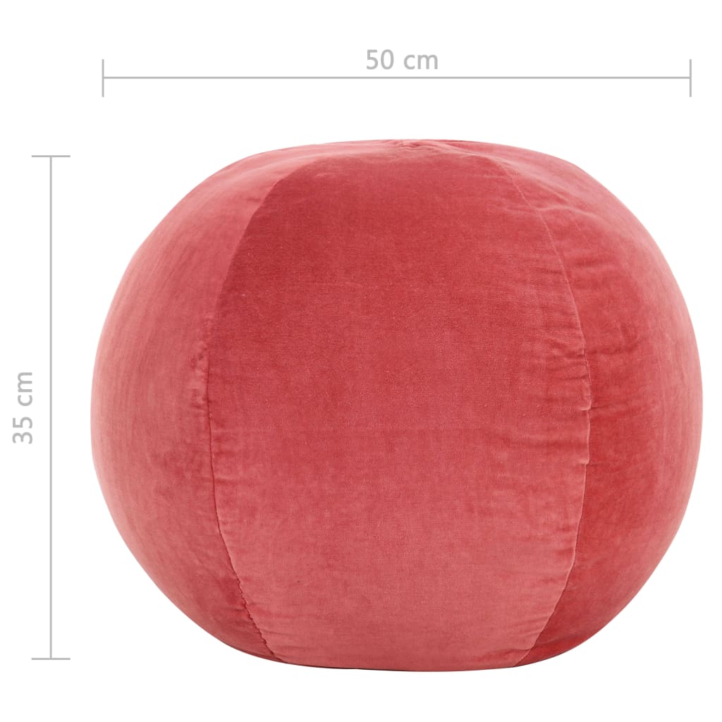 vidaXL Taburet puf, roz, 50 x 35 cm, catifea