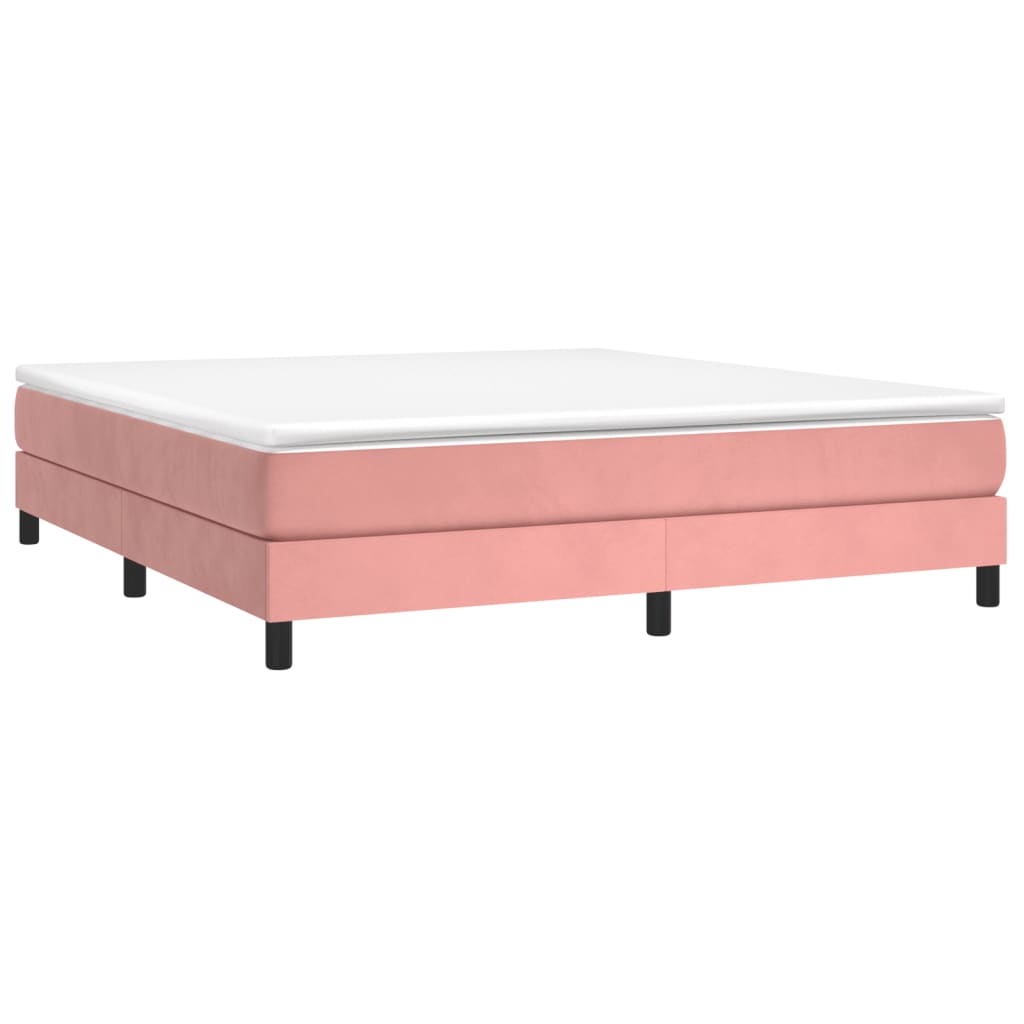 vidaXL Cadru de pat, roz, 180x200 cm, catifea
