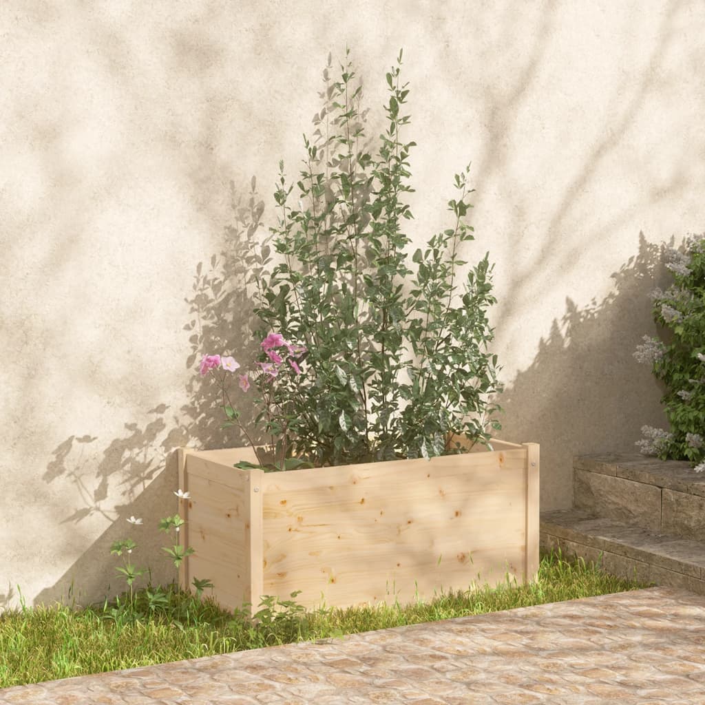 vidaXL Jardinieră de grădină, 100x50x50 cm, lemn masiv de pin