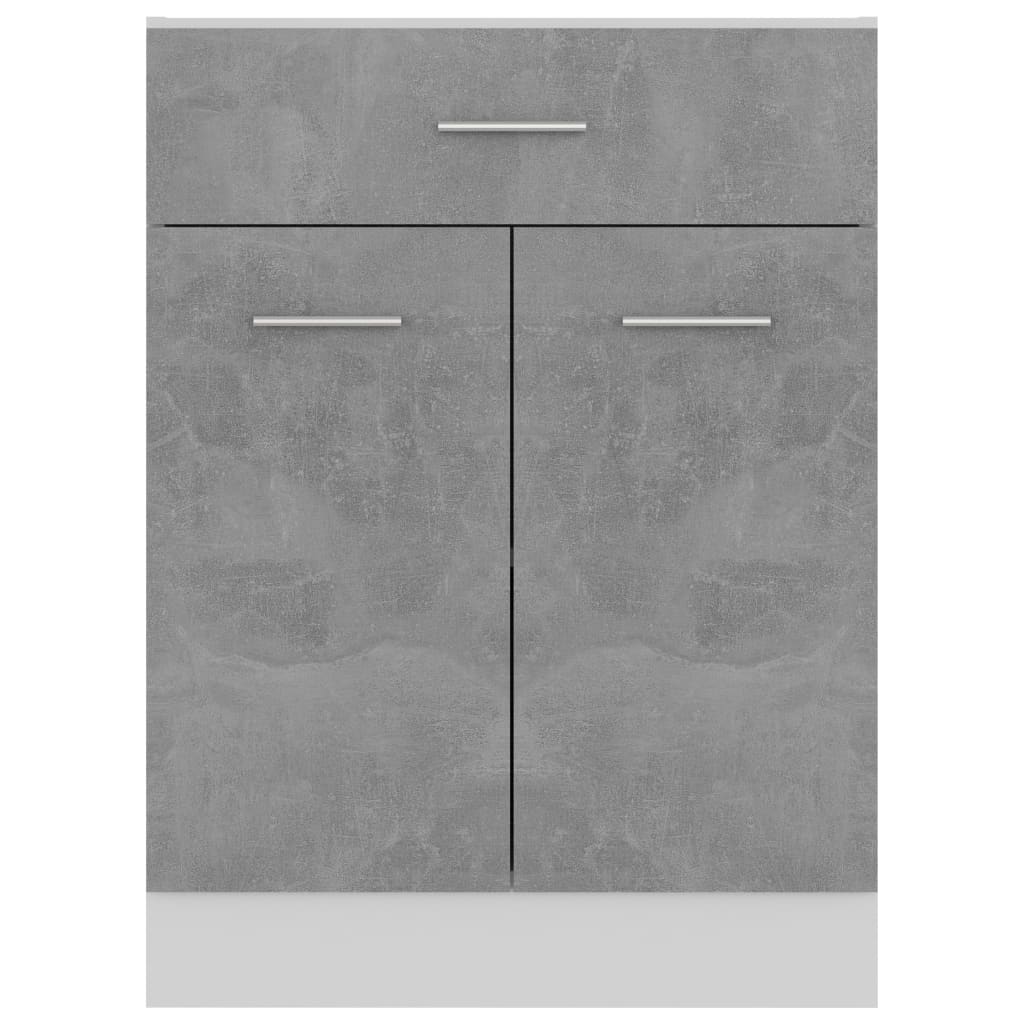 vidaXL Dulap inferior cu sertar, gri beton, 60 x 46 x 81,5 cm, PAL