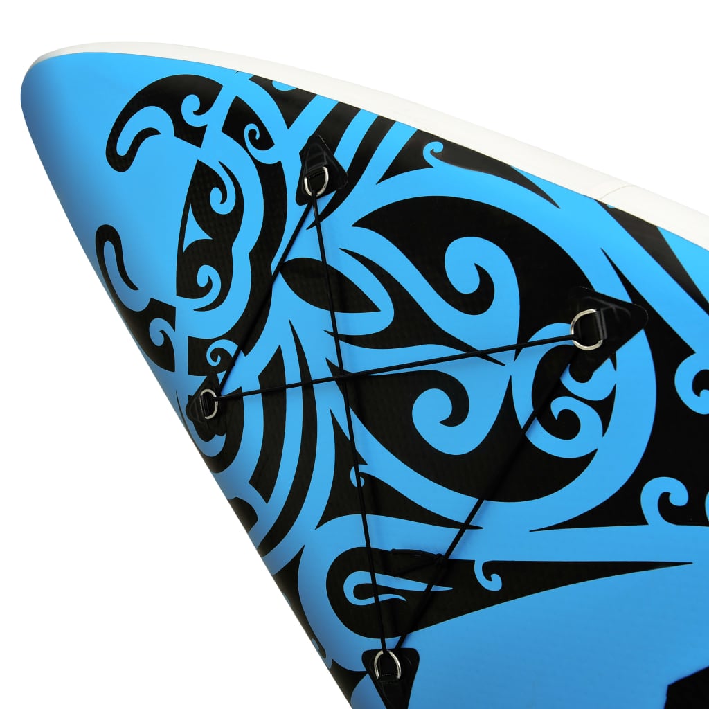 vidaXL Set de placă SUP gonflabilă, albastru, 320x76x15 cm