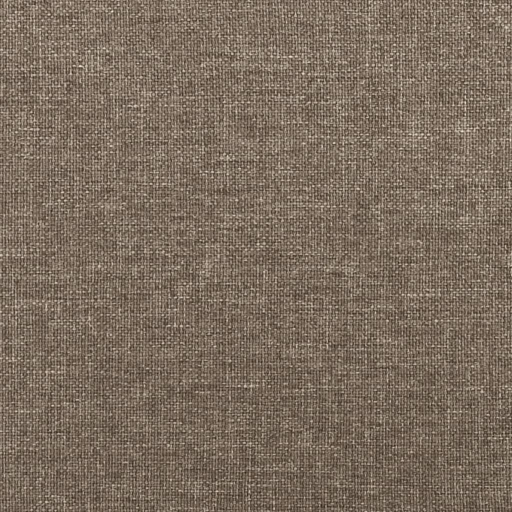 vidaXL Tăblie de pat cu aripioare gri taupe 203x16x118/128 cm textil
