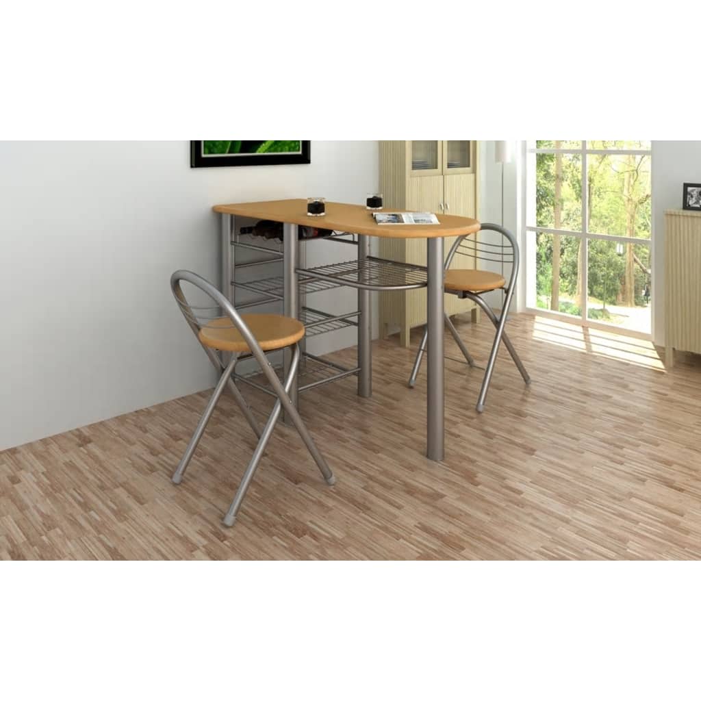 vidaXL Set masă și scaune / bucătărie / bar mic dejun, lemn