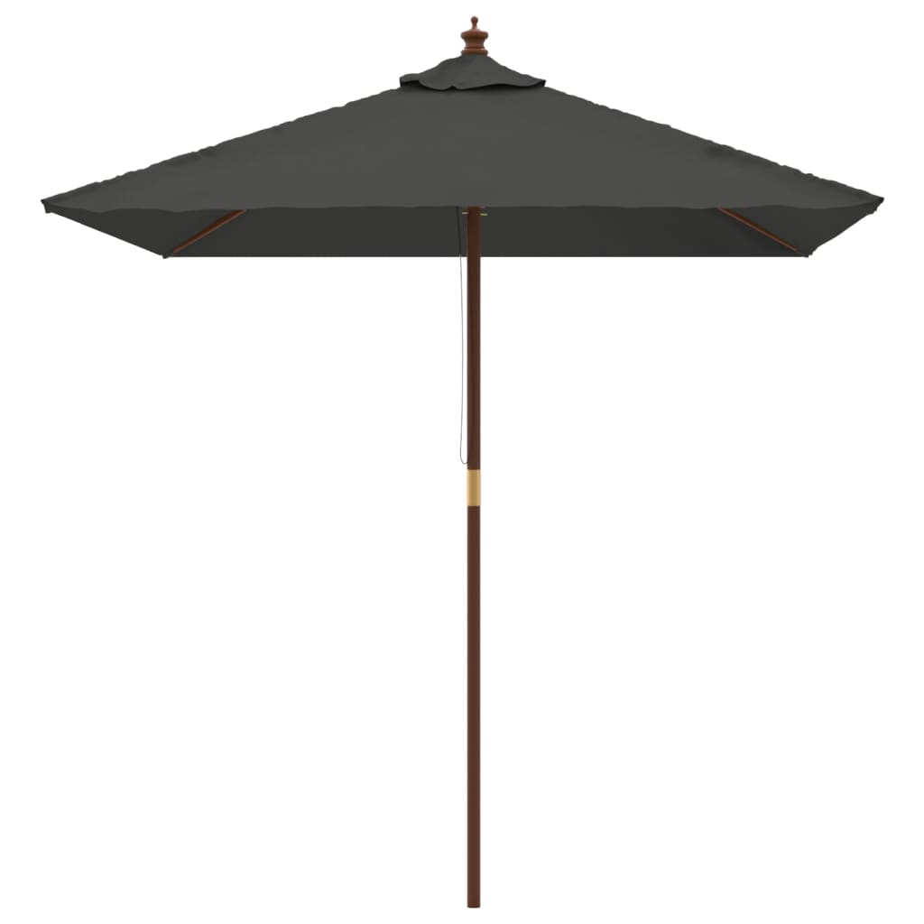 vidaXL Umbrelă soare de grădină stâlp din lemn antracit 198x198x231 cm