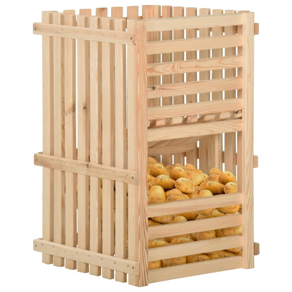 vidaXL Cutie de cartofi, 50x50x80 cm, lemn masiv de pin