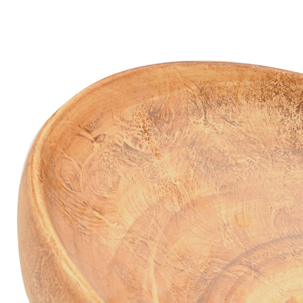 vidaXL Lavoar de blat, maro, 59x40x15 cm, ceramică, oval