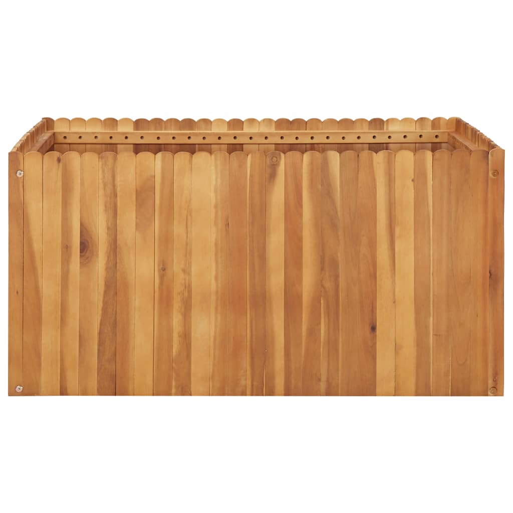 vidaXL Strat înălțat de grădină, 100x100x50 cm, lemn masiv de acacia