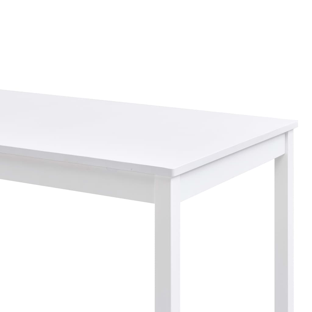 vidaXL Masă de bucătărie, alb, 140 x 70 x 73 cm, lemn de pin