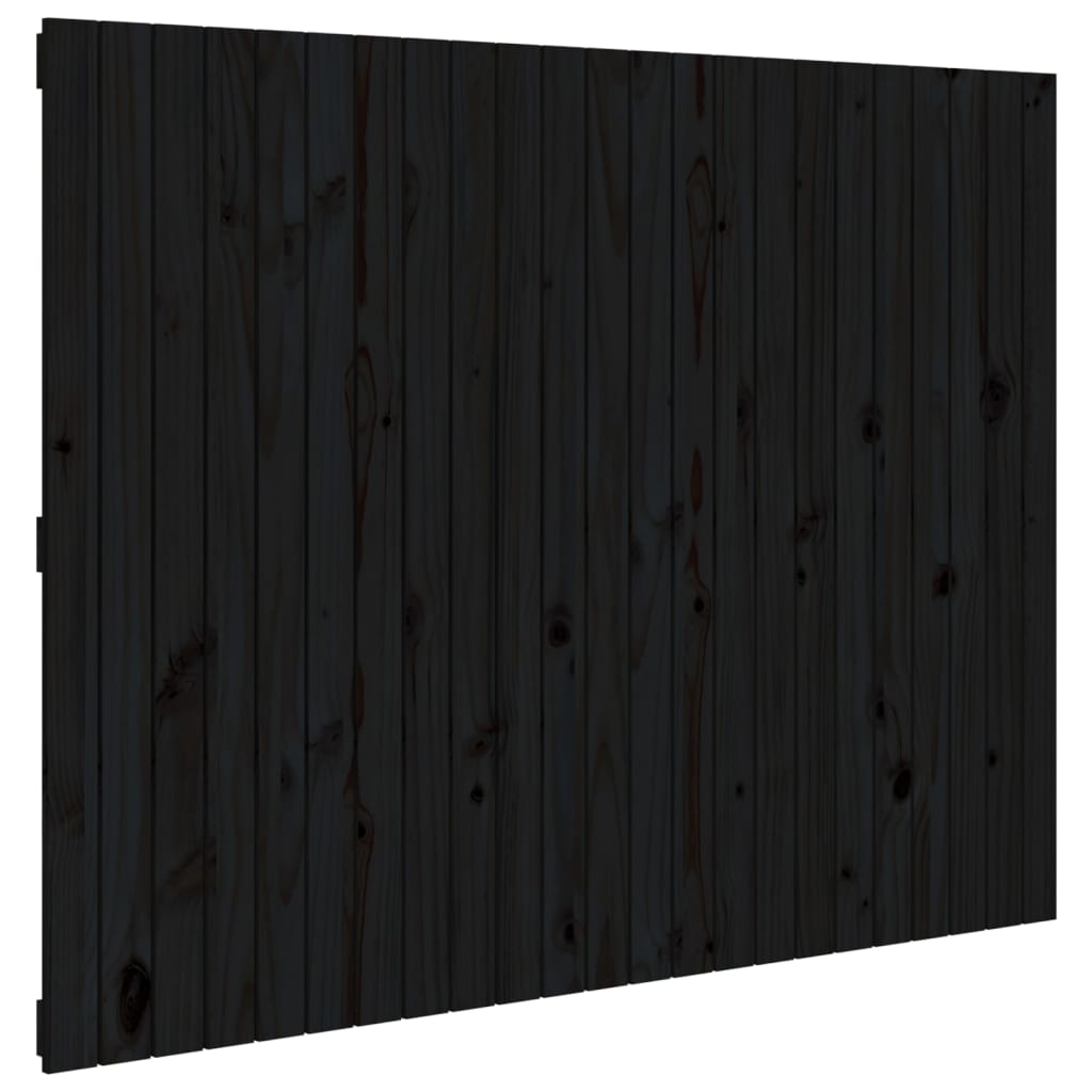 vidaXL Tăblie de pat pentru perete, negru, 159,5x3x90 cm