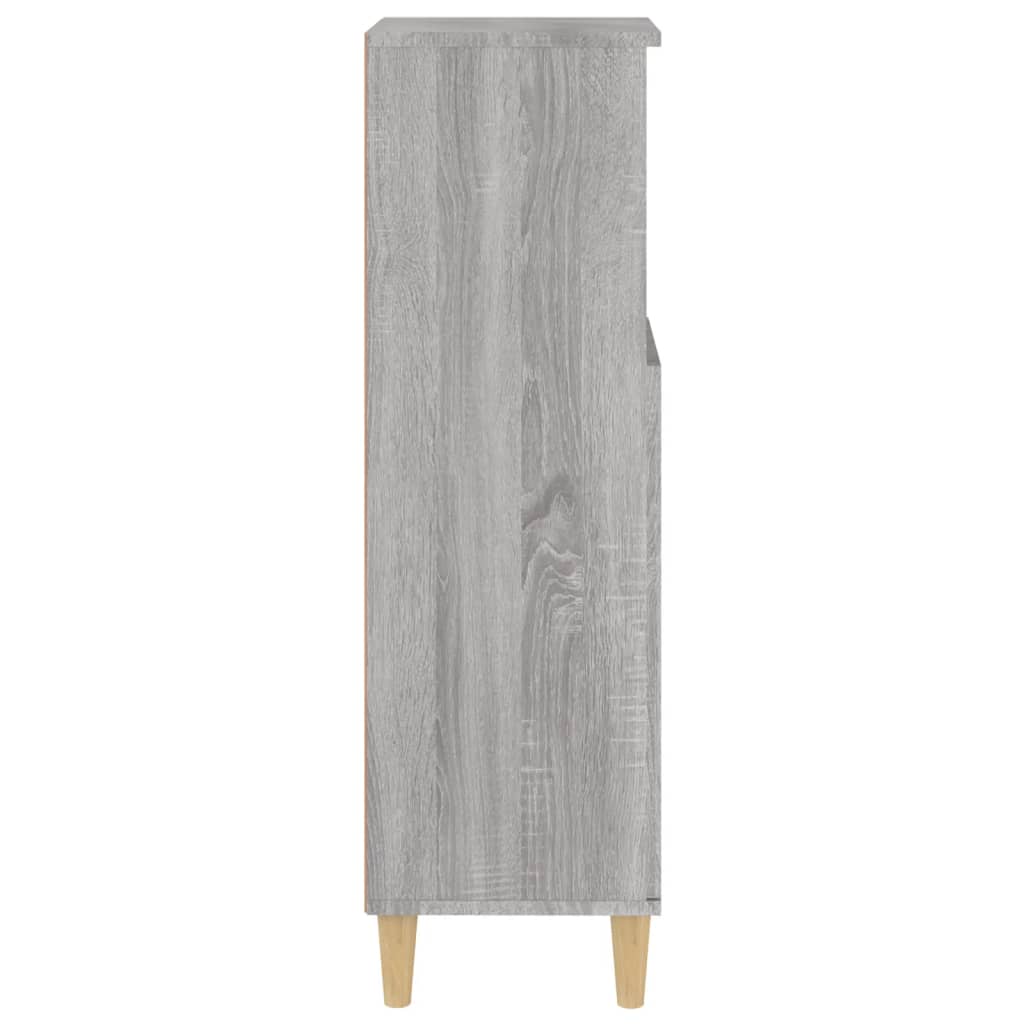 vidaXL Dulap de baie, gri sonoma, 30x30x100 cm, lemn prelucrat