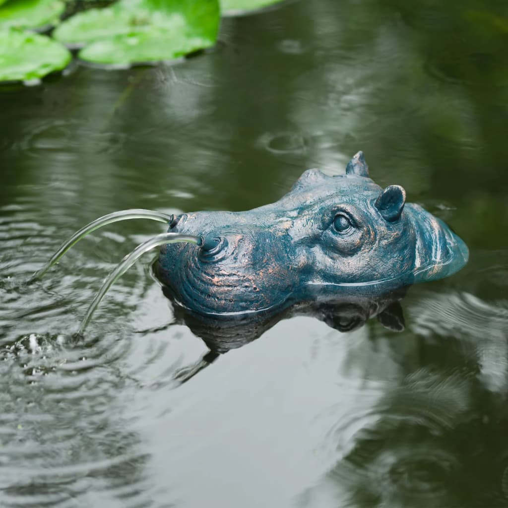 Ubbink Stropitor plutitor pentru fântână de grădină, formă hipopotam