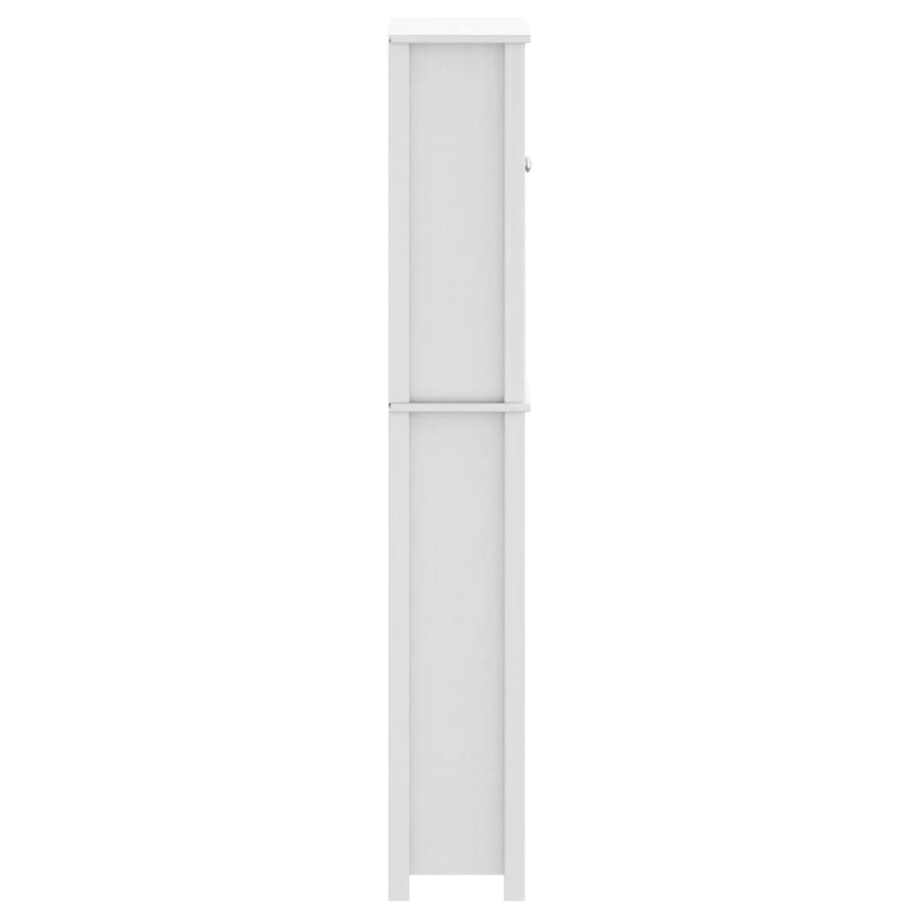 vidaXL Depozitare deasupra toaletei „BERG” alb 60x27x164,5 cm lemn