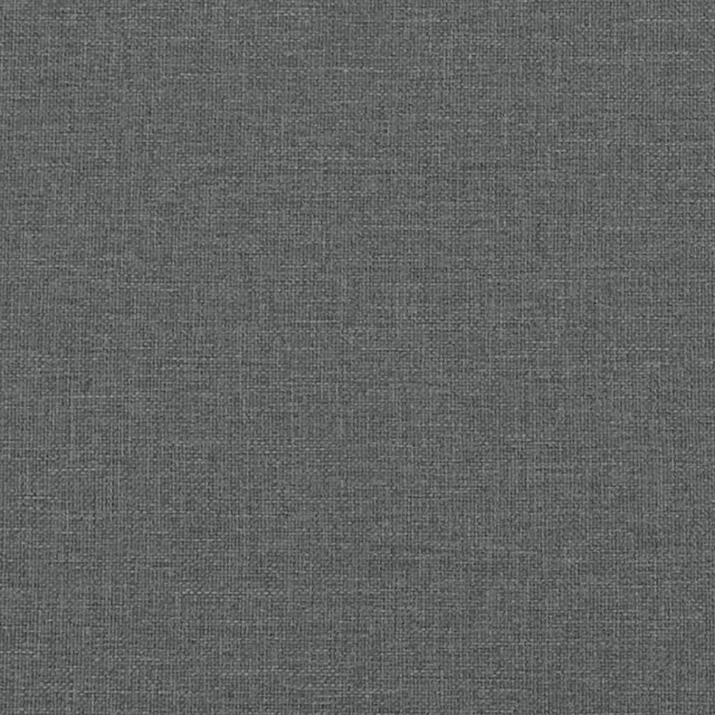 vidaXL Cadru de pat cu tăblie, gri închis, 200x200 cm, textil