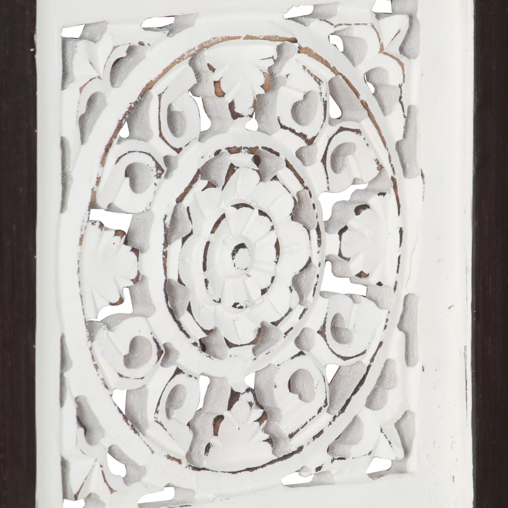vidaXL Panouri perete sculptate manual, maro/alb, 40x40x1,5 cm, MDF