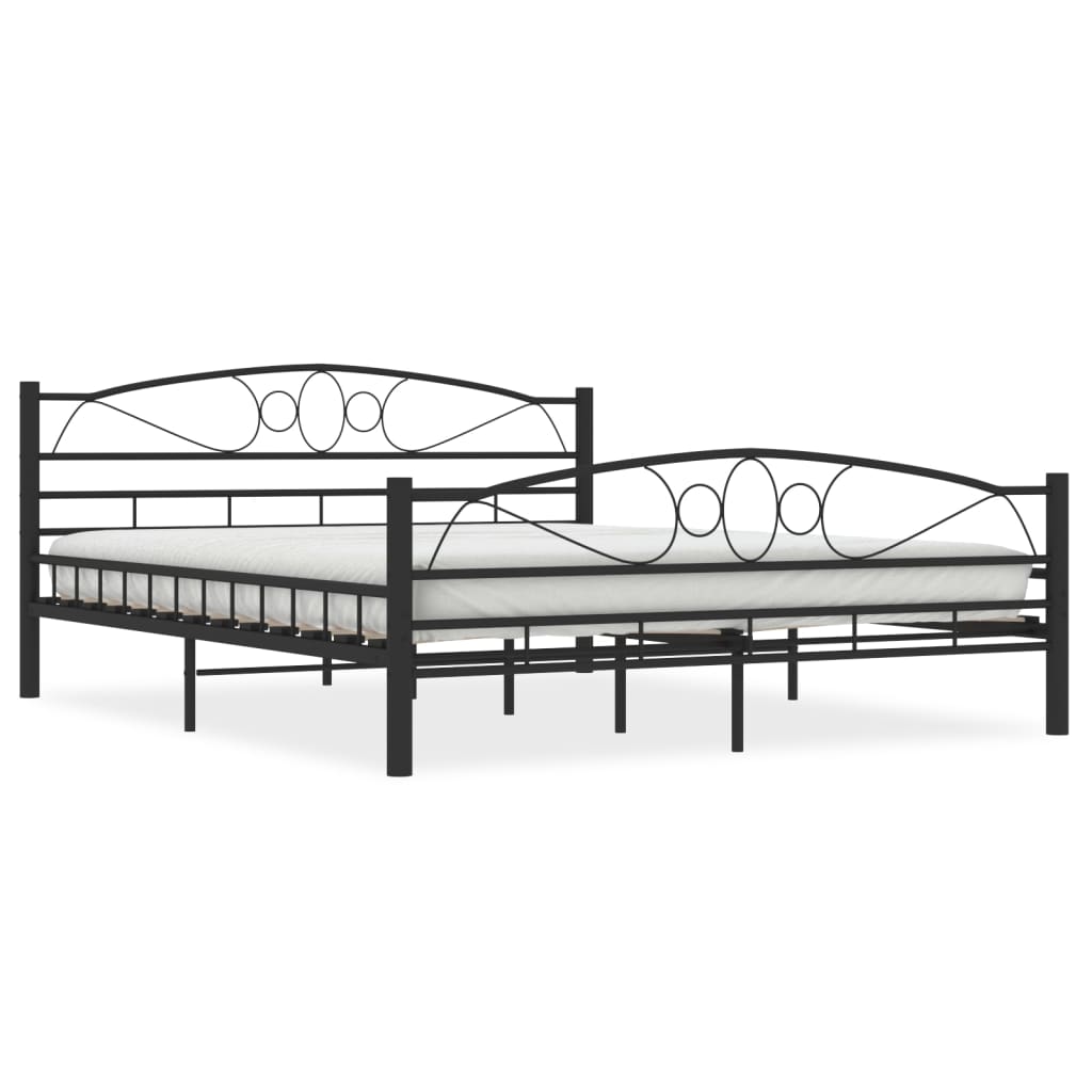 vidaXL Cadru de pat, negru, 160 x 200 cm, oțel