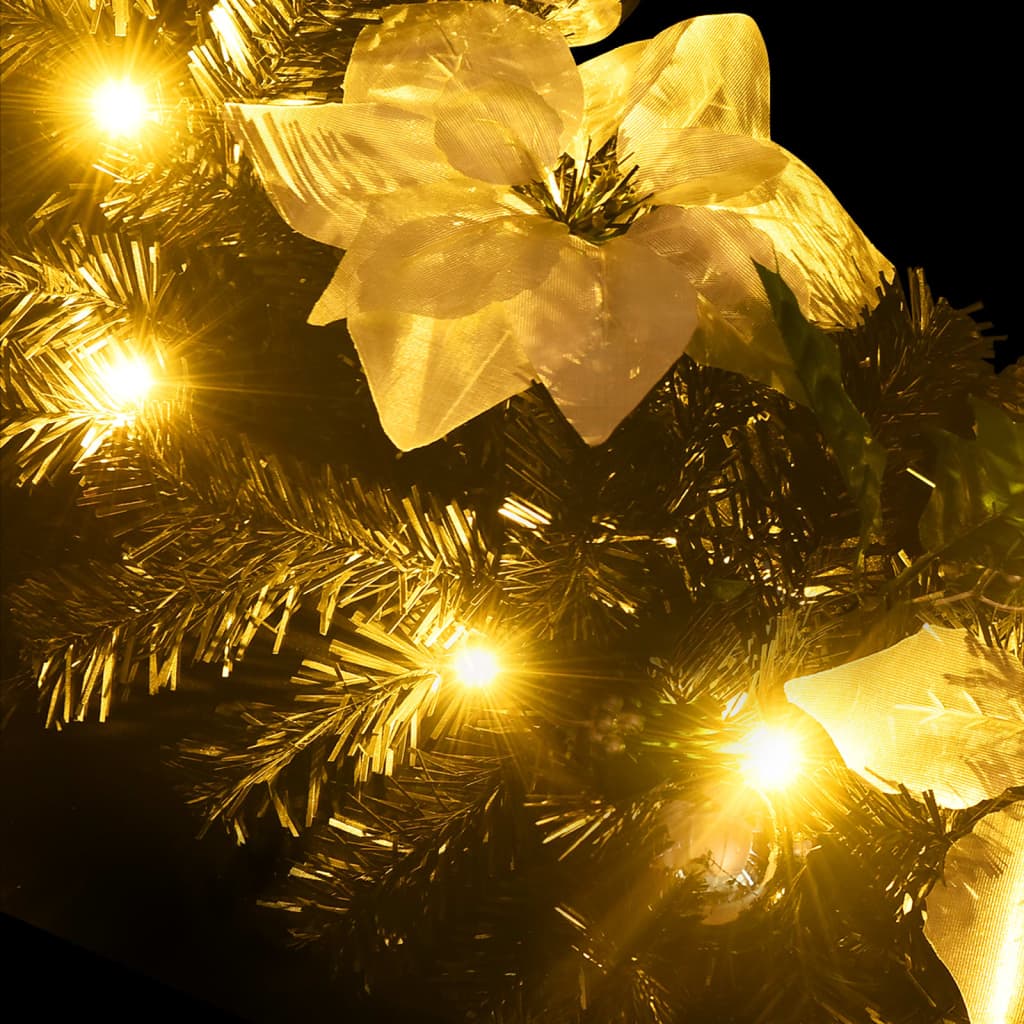 vidaXL Ghirlandă de Crăciun cu lumini LED, negru, 2,7 m, PVC