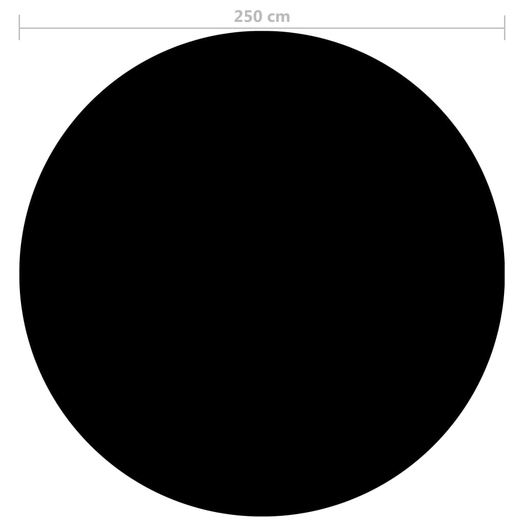 vidaXL Prelată piscină, negru, 250 cm, PE