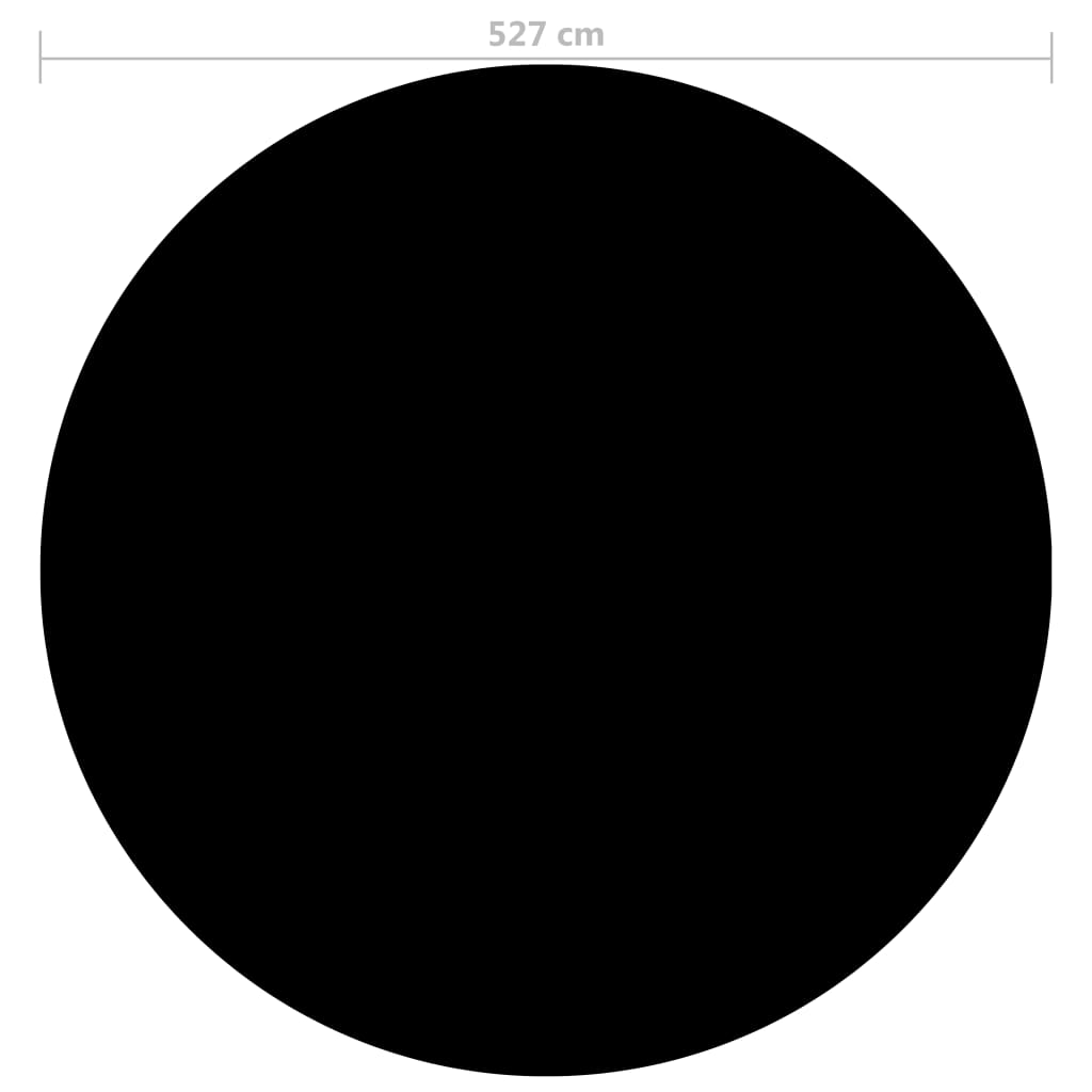 vidaXL Prelată piscină, negru, 527 cm, PE