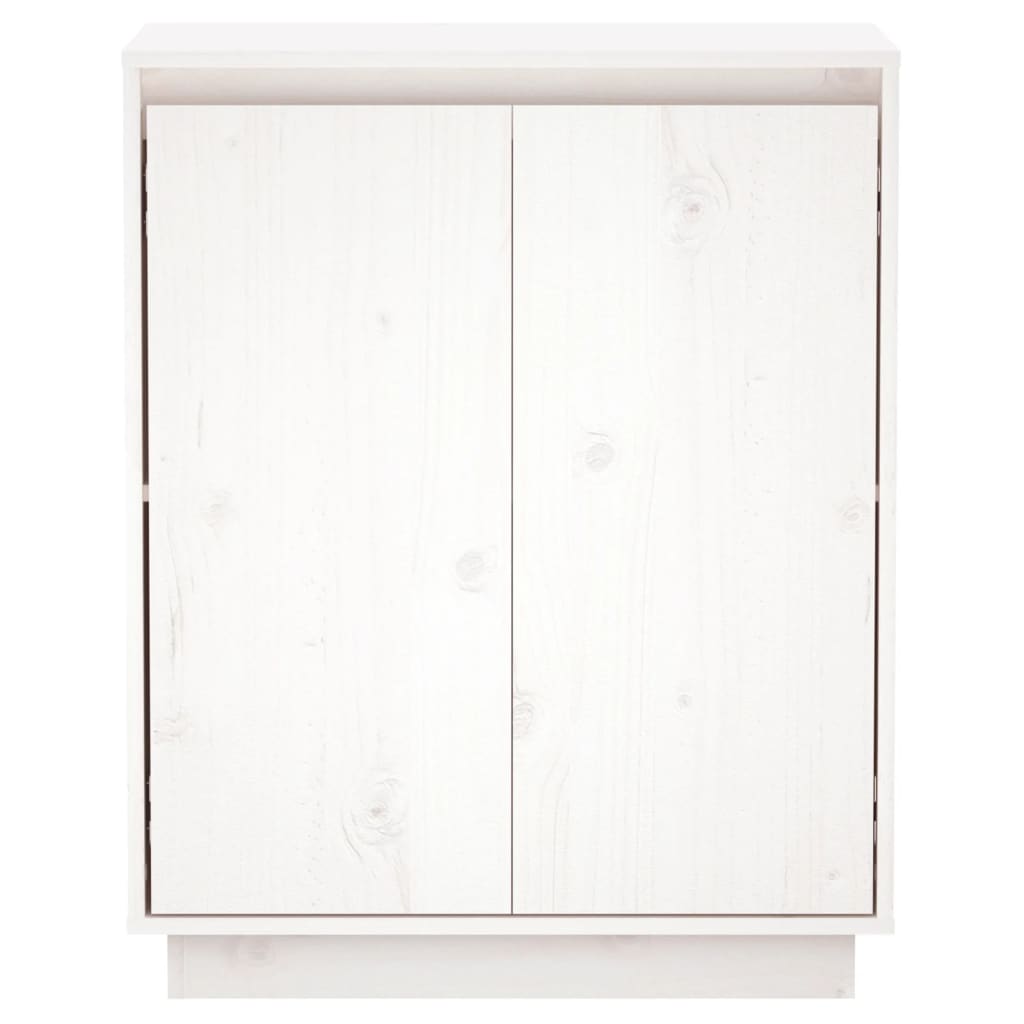 vidaXL Servantă albă 60x34x75 cm din lemn masiv de pin