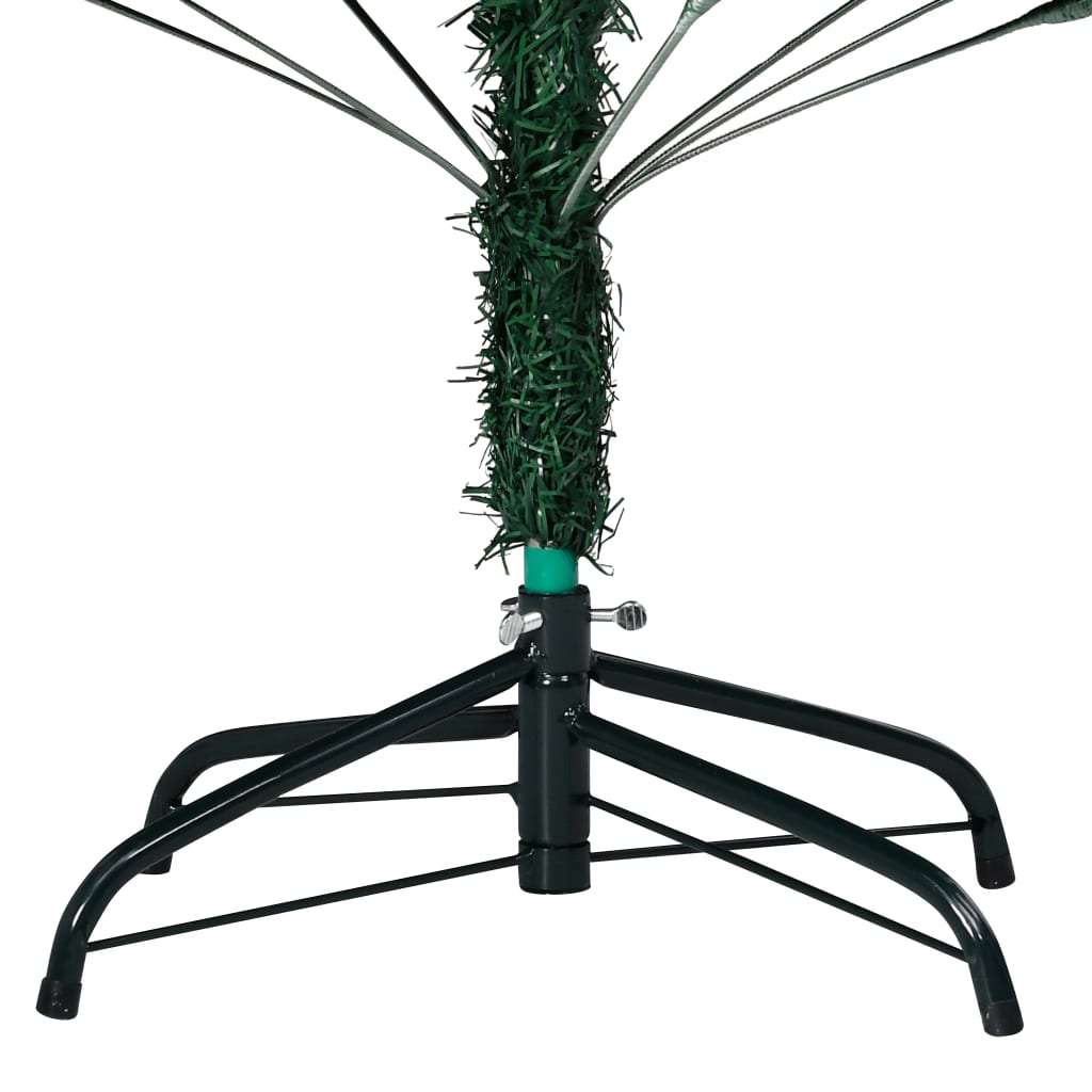 vidaXL Brad de Crăciun artificial cu LED-uri&ramuri groase, verde, 210 cm