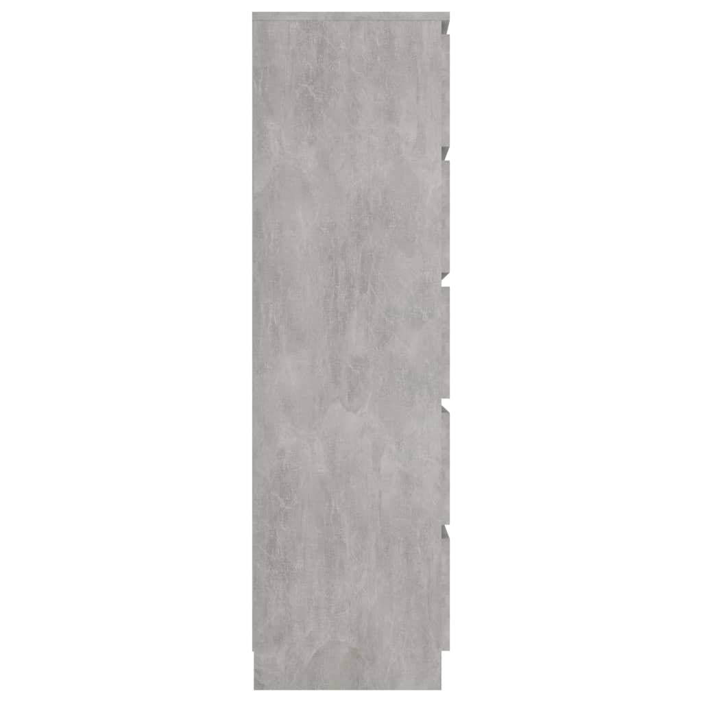 vidaXL Servantă cu sertare, gri beton, 60 x 35 x 121 cm, PAL
