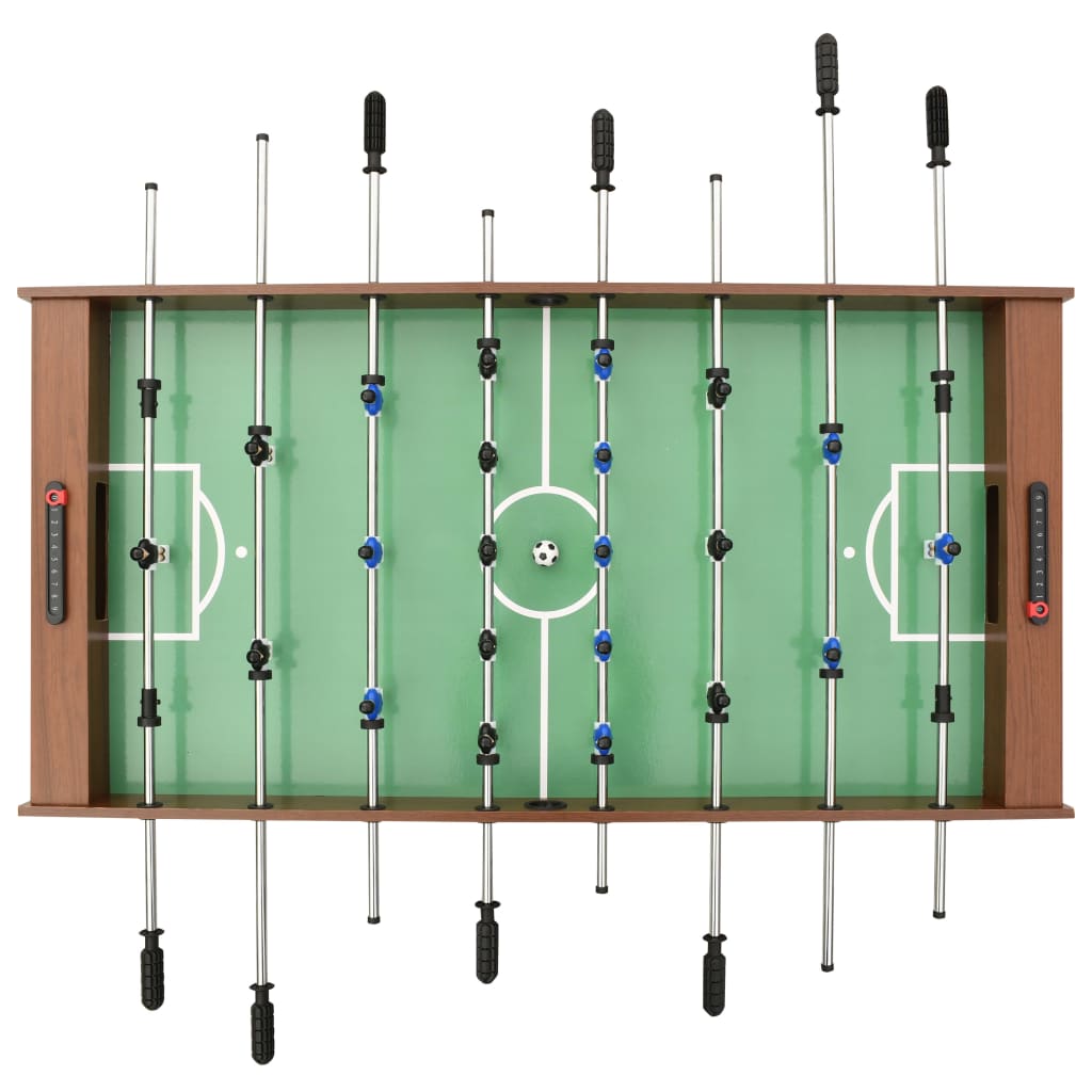 vidaXL Masă de fotbal pliantă, maro, 121 x 61 x 80 cm