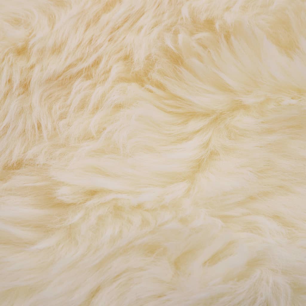 vidaXL Covor din piele de oaie, alb, 60 x 90 cm