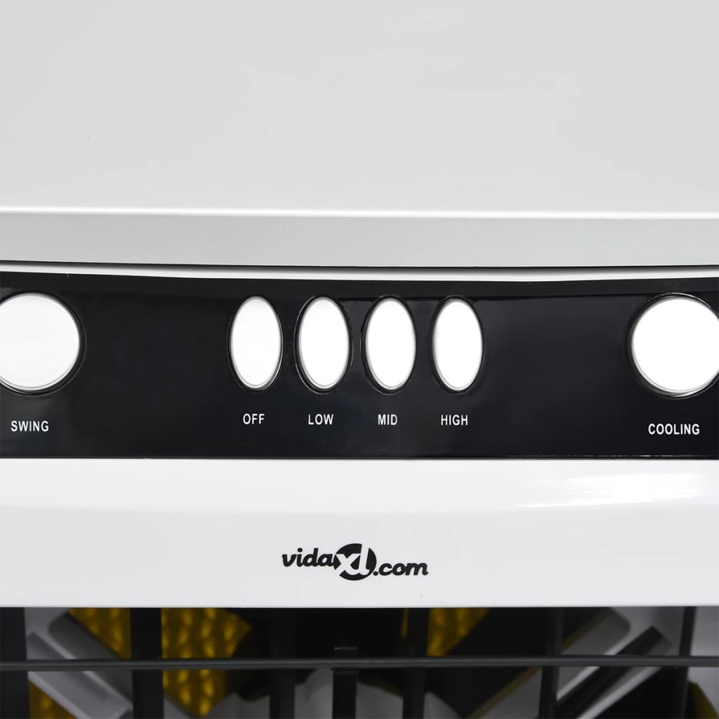 vidaXL Răcitor de aer mobil 3-în-1, alb și negru, 73x38x30,5 cm, 80 W