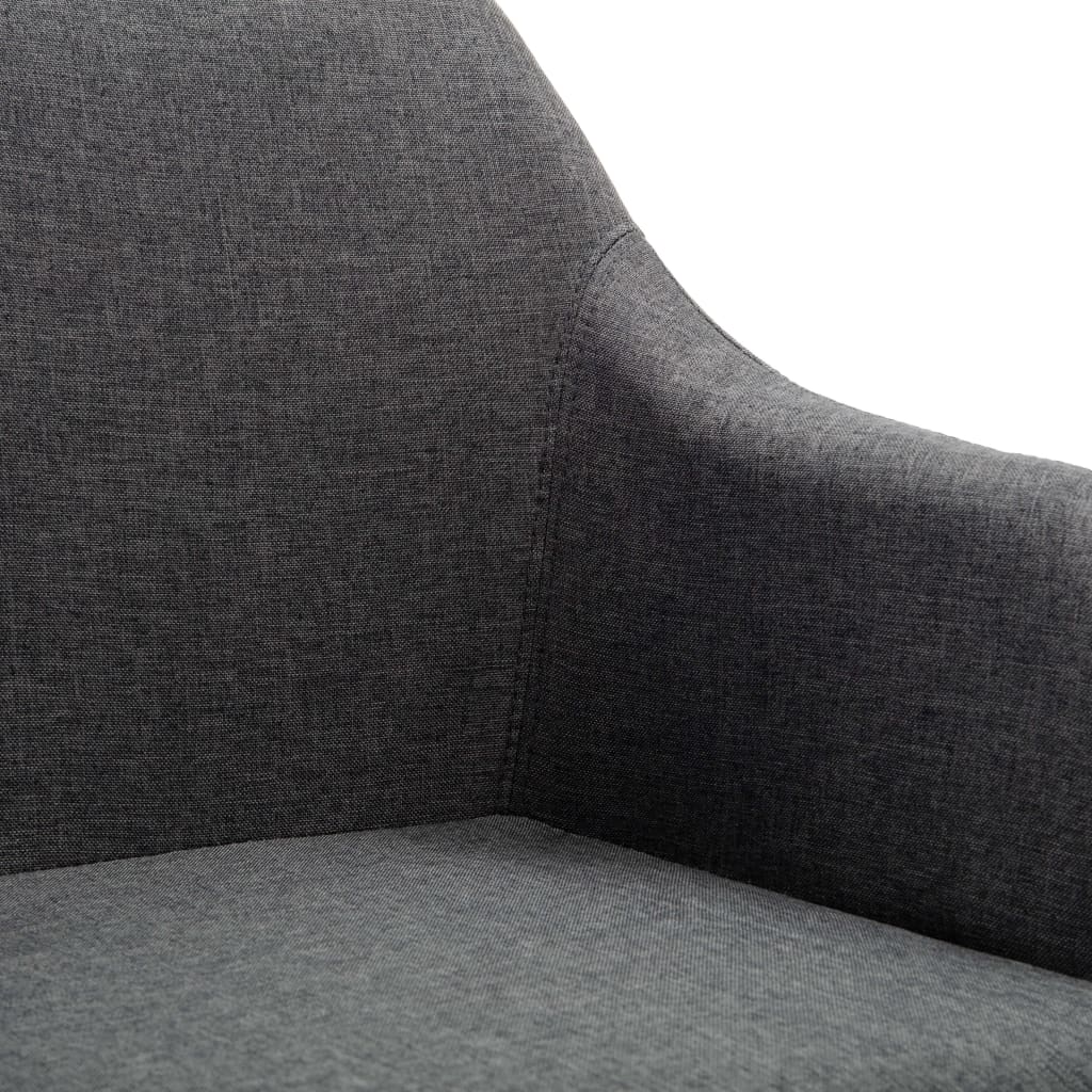 vidaXL Scaun de sufragerie pivotant, gri închis, material textil