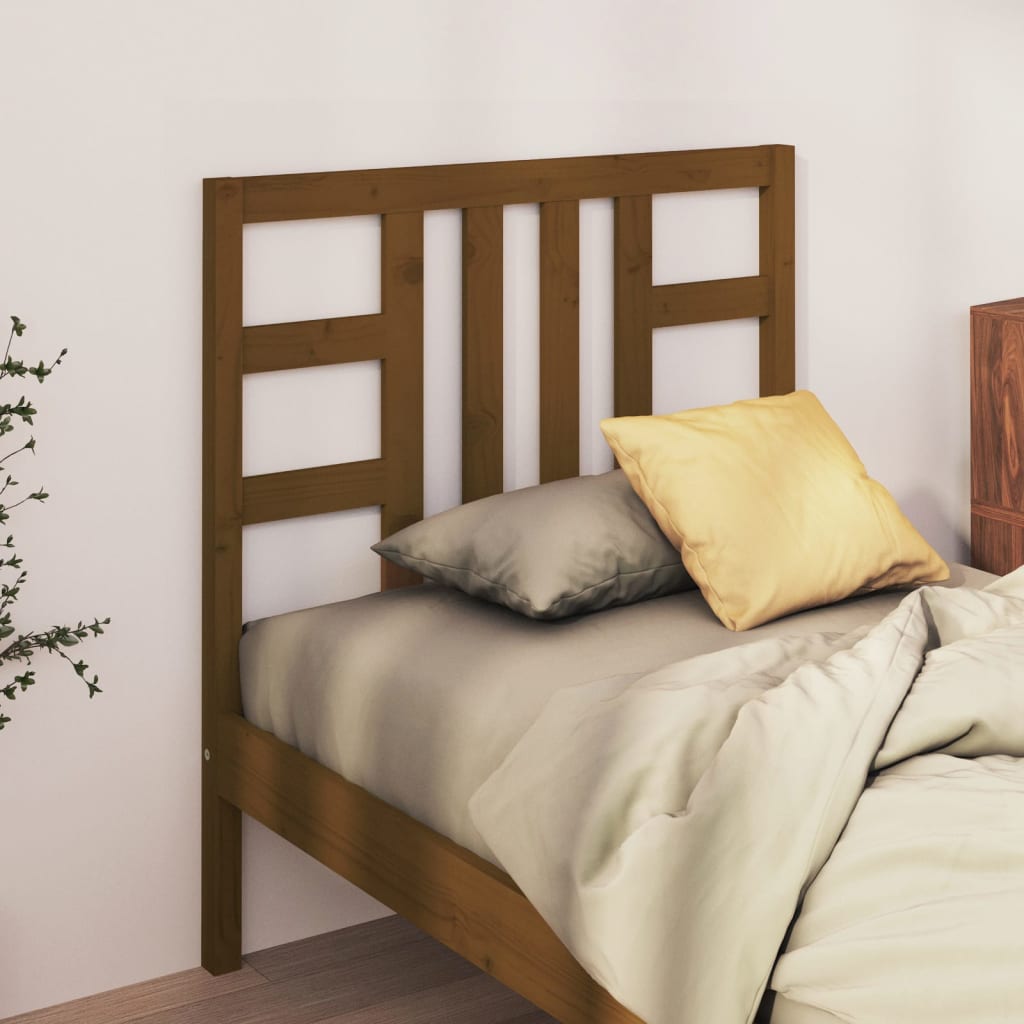 vidaXL Tăblie de pat, maro miere, 81x4x100 cm, lemn masiv de pin