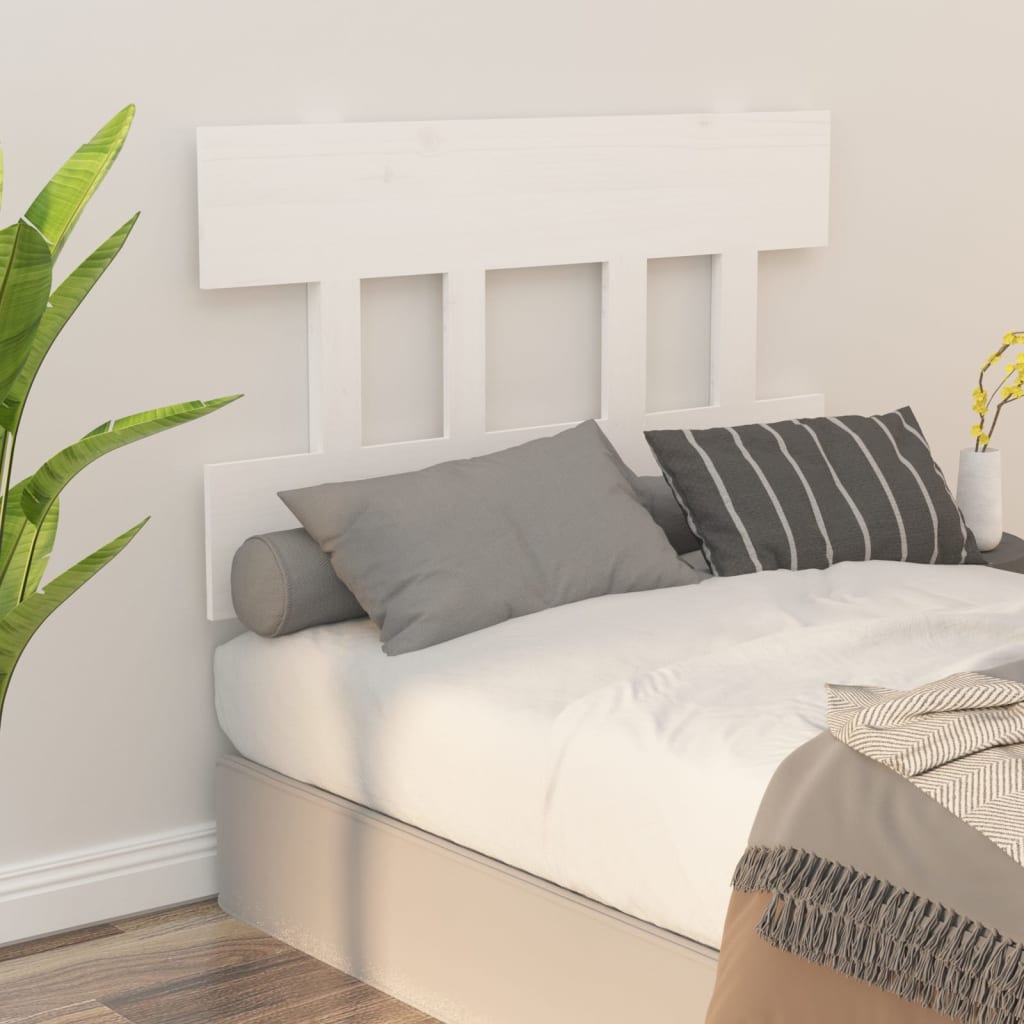 vidaXL Tăblie de pat, alb, 78,5x3x81 cm, lemn masiv de pin