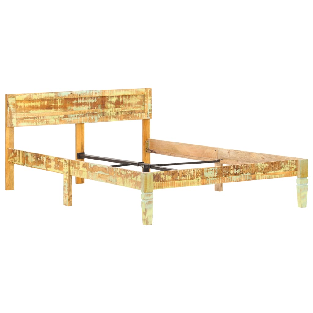 vidaXL Cadru de pat, 120 x 200 cm, lemn masiv reciclat