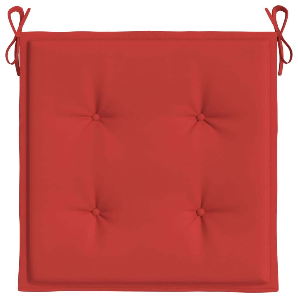 vidaXL Perne scaune de grădină 2 buc. roșu 50x50x3 cm țesătură Oxford
