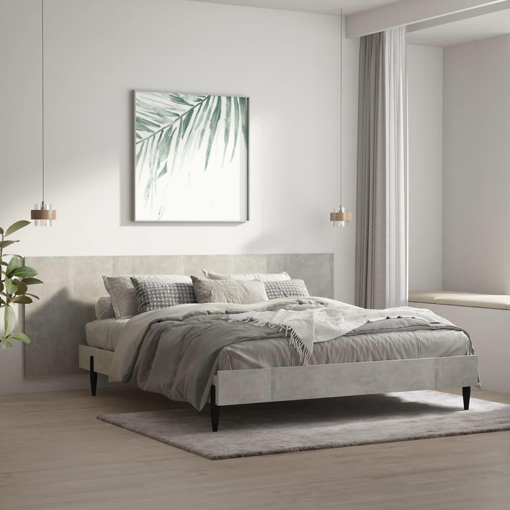 vidaXL Tăblie de pat/ perete, gri beton, 240x1,5x80 cm, lemn prelucrat