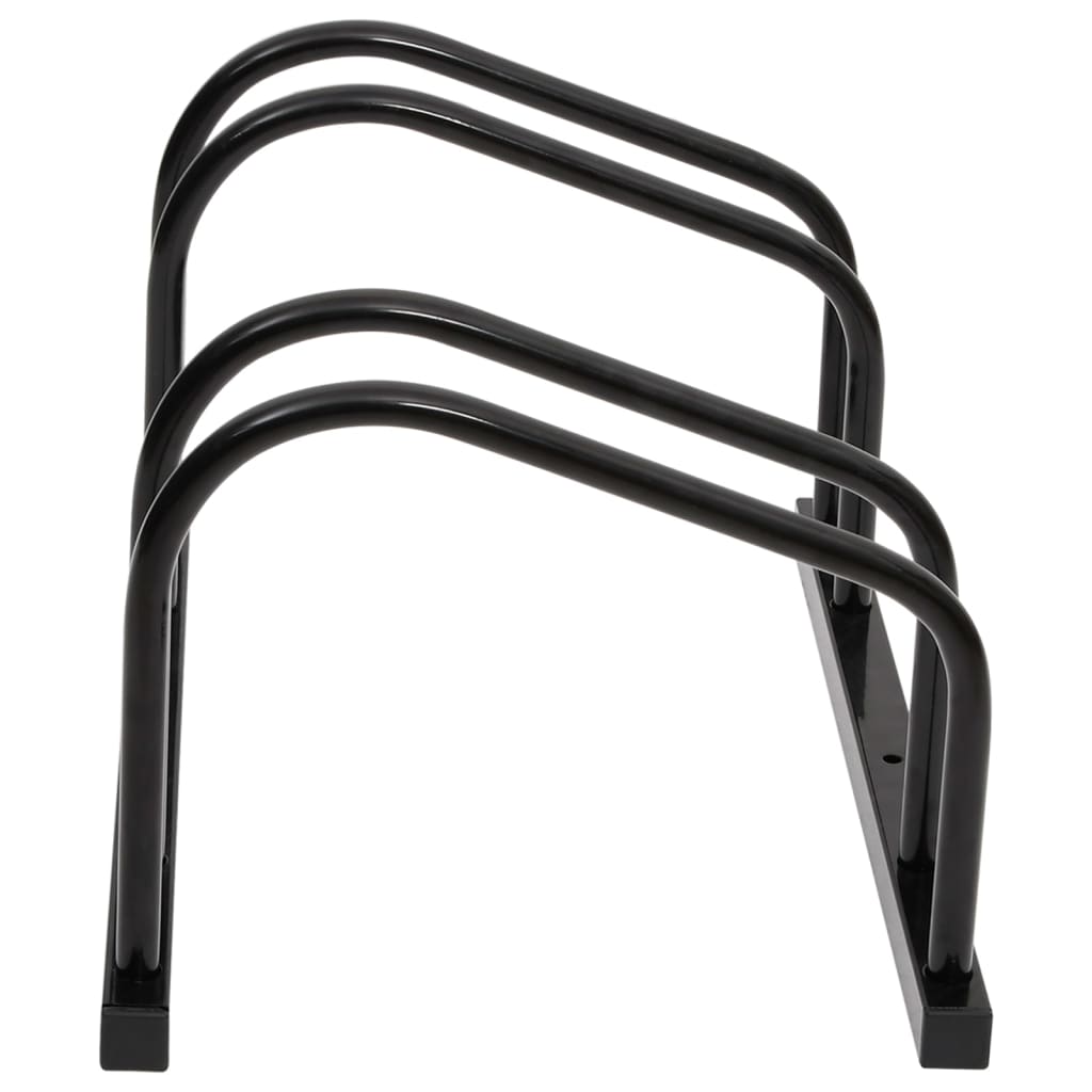 vidaXL Suport de biciclete, pentru 2 biciclete, negru, oțel