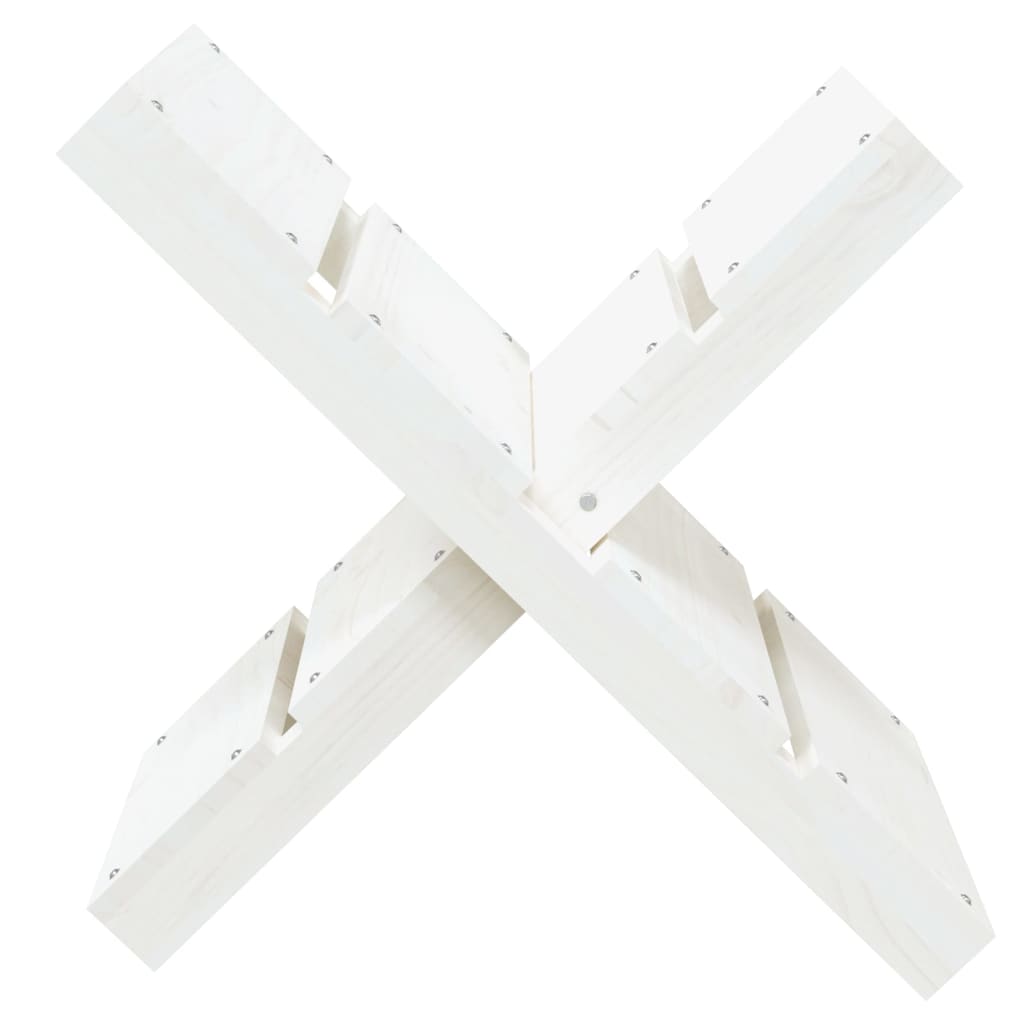 vidaXL Suport pentru bușteni alb 47x39,5x48 cm lemn masiv de pin